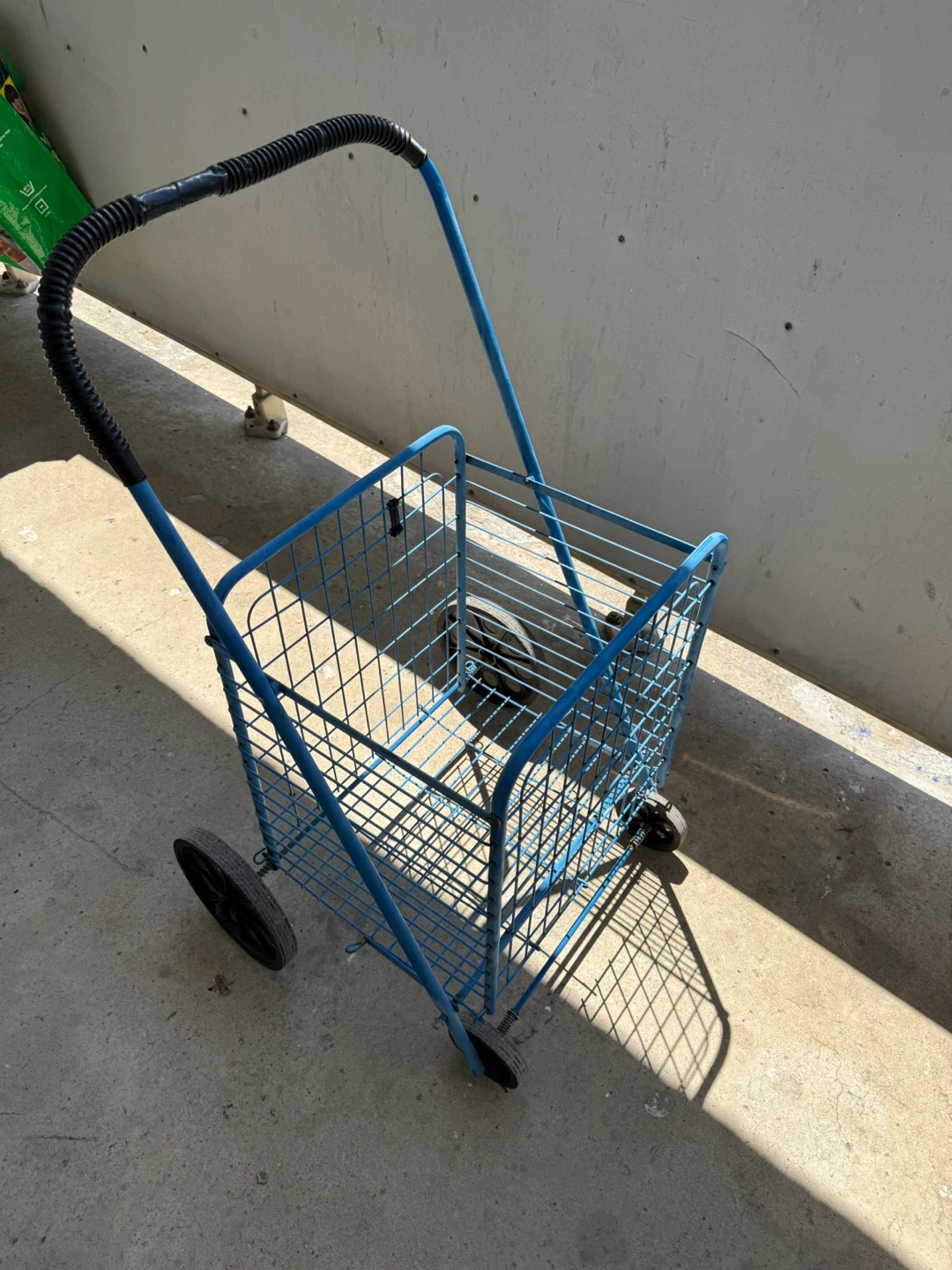 Blue Rolling Shopping Cart - photo 2