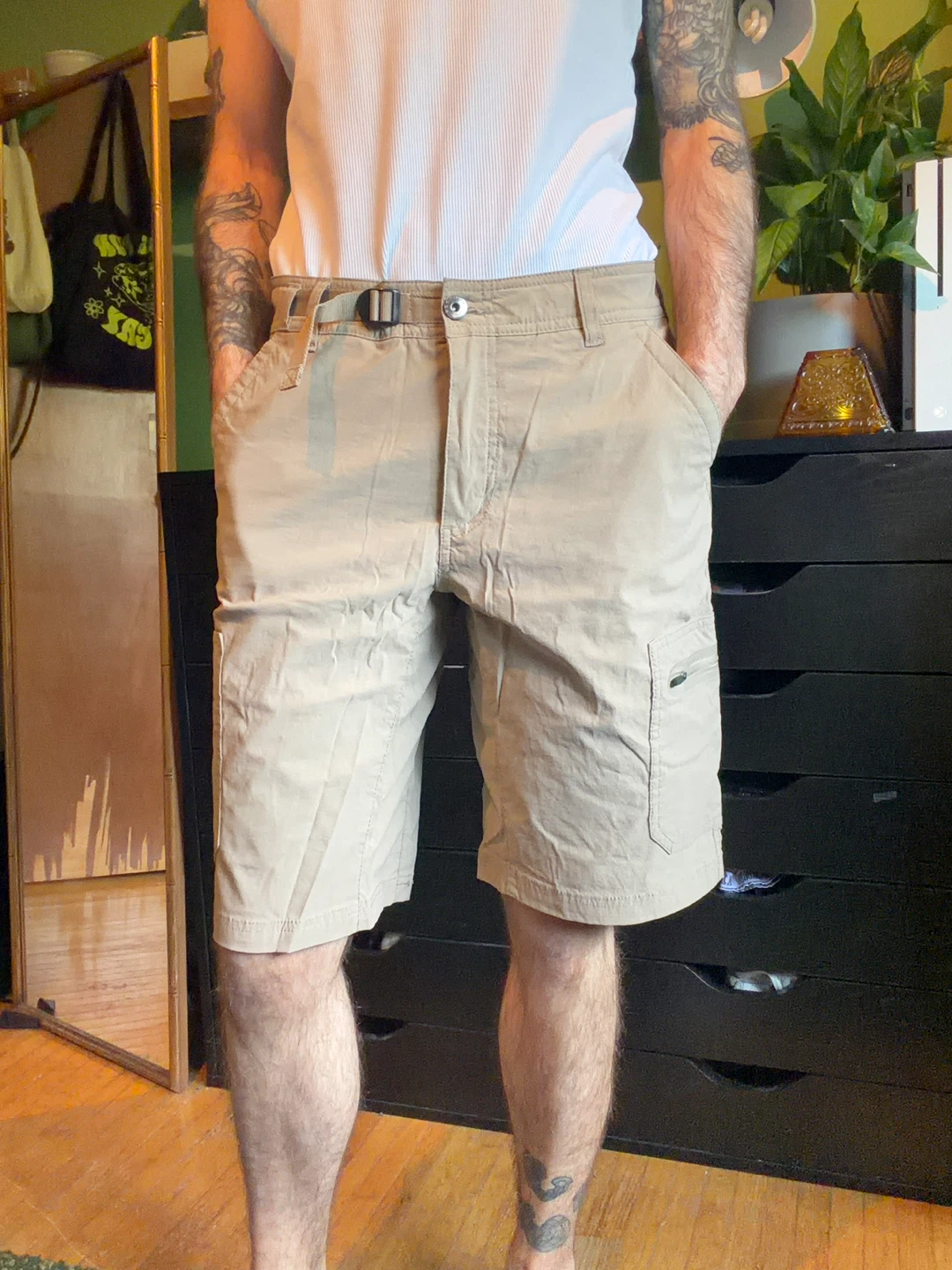Utility Shorts - 2 Pairs Blue + Khaki - photo 2