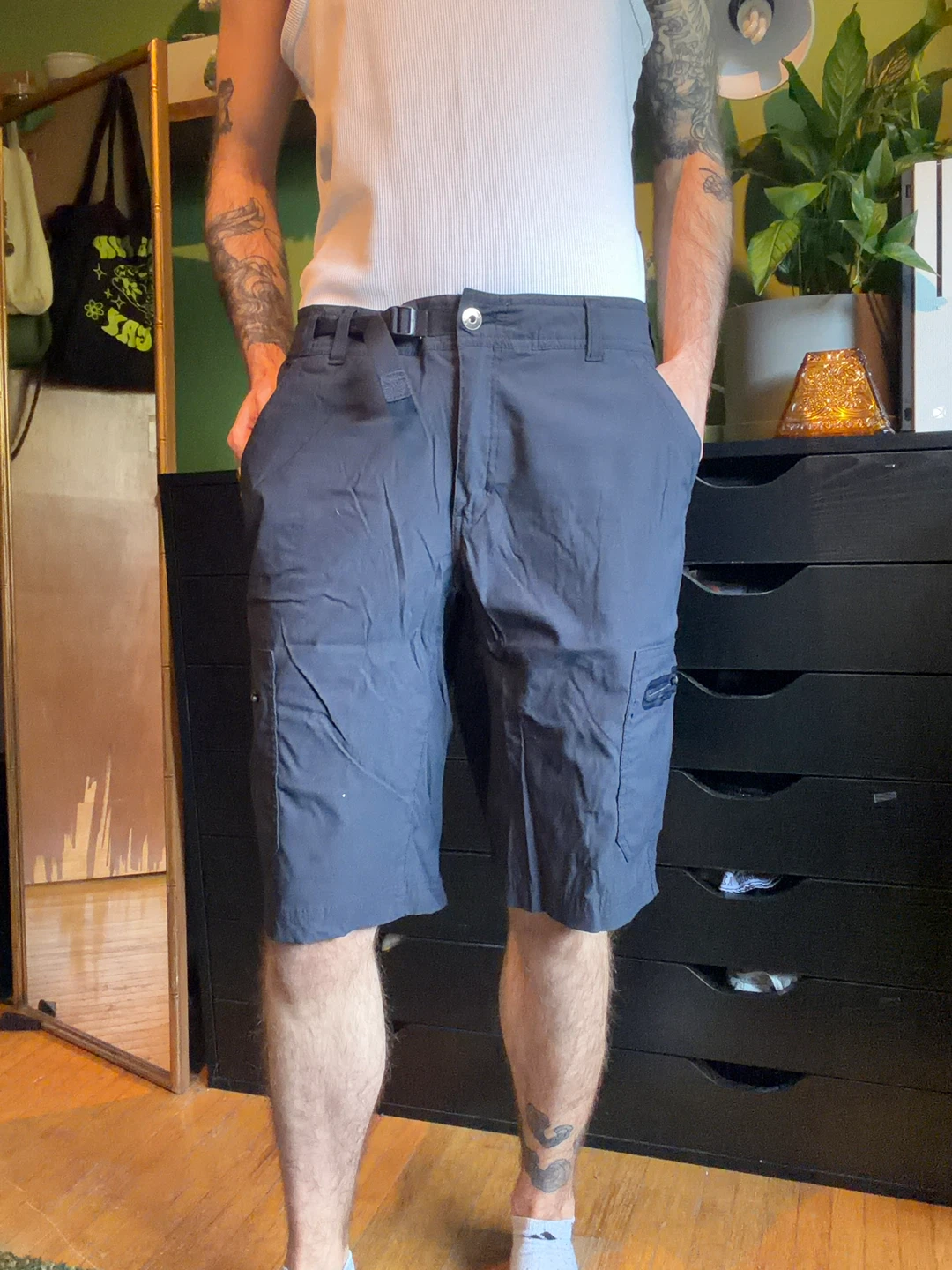 Utility Shorts - 2 Pairs Blue + Khaki
