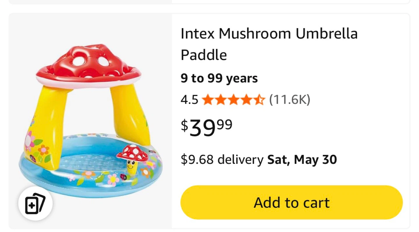 BRAND NEW Mushroom Baby Pool - photo 3