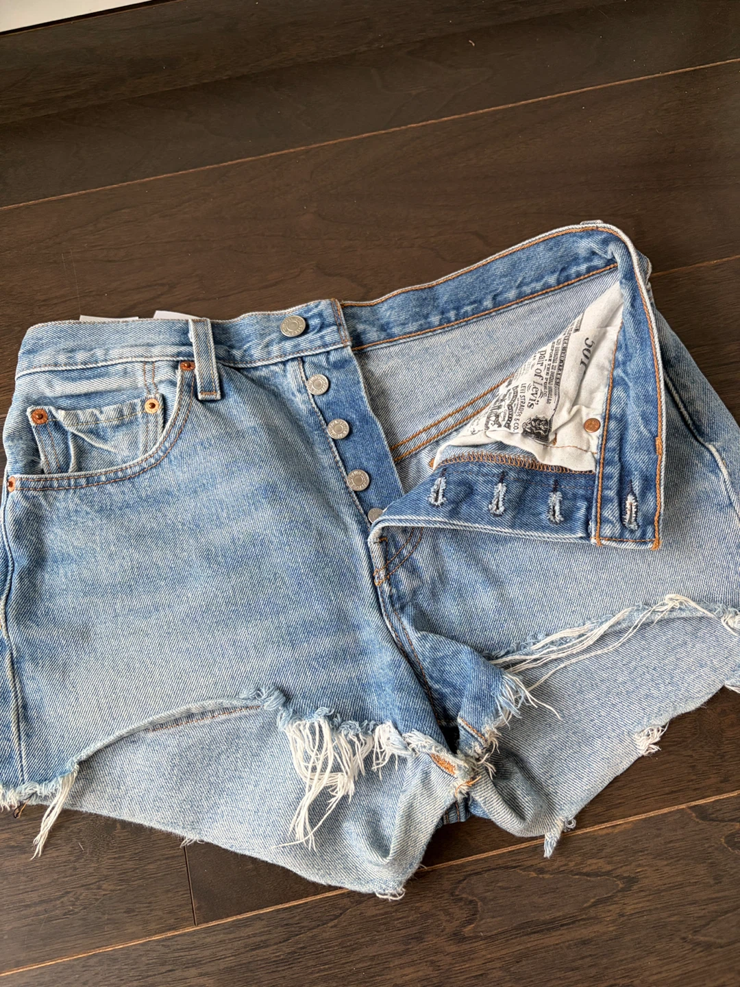 Levi's 501 High Rise Denim Shorts - photo 2