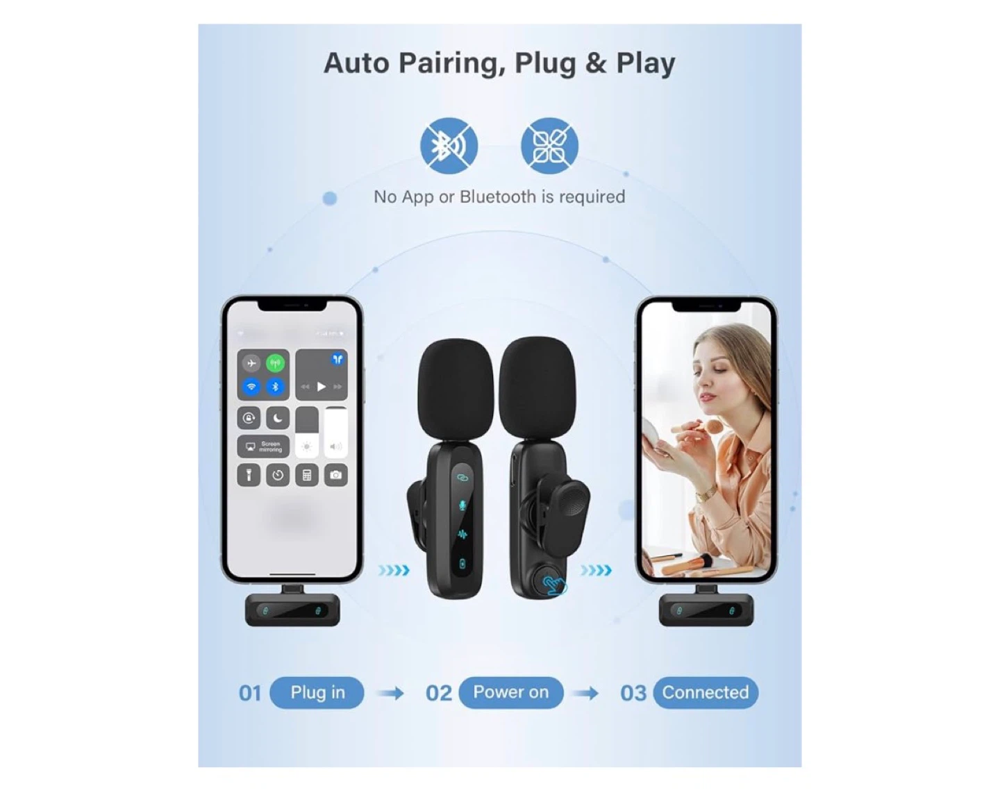 BRAND NEW Wireless Lavalier Microphone 2-Pack - photo 3