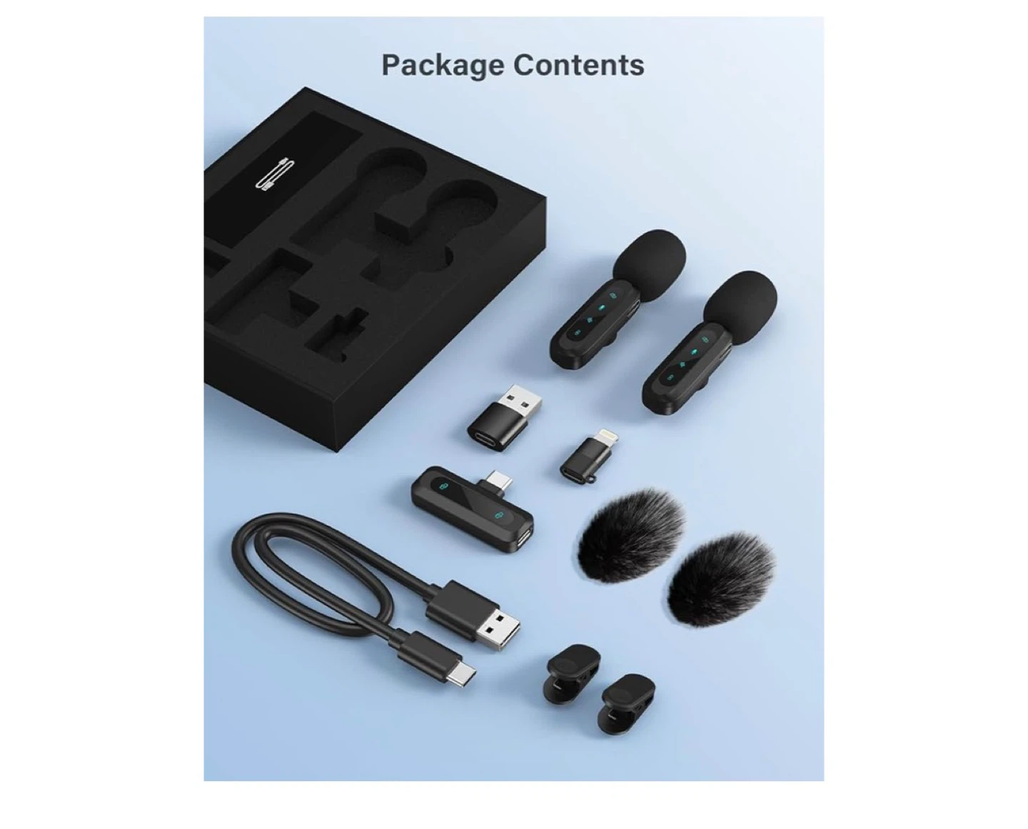 BRAND NEW Wireless Lavalier Microphone 2-Pack - photo 2