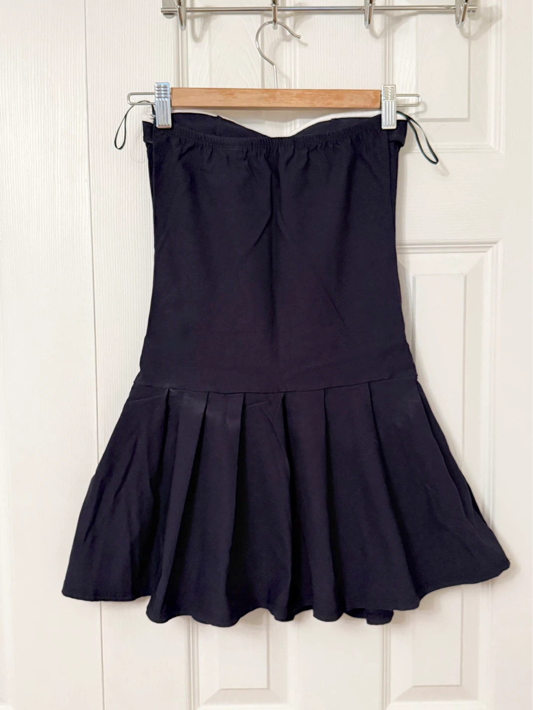 21 Saints Navy Strapless Pleated Dress - photo 2