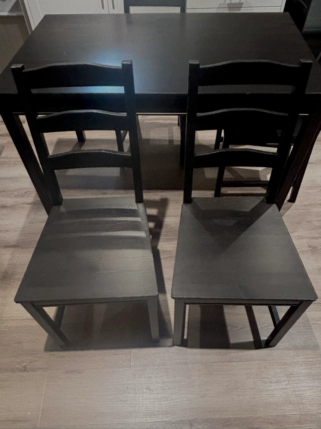IKEA Dining Table Set with 4 Chairs black - photo 4