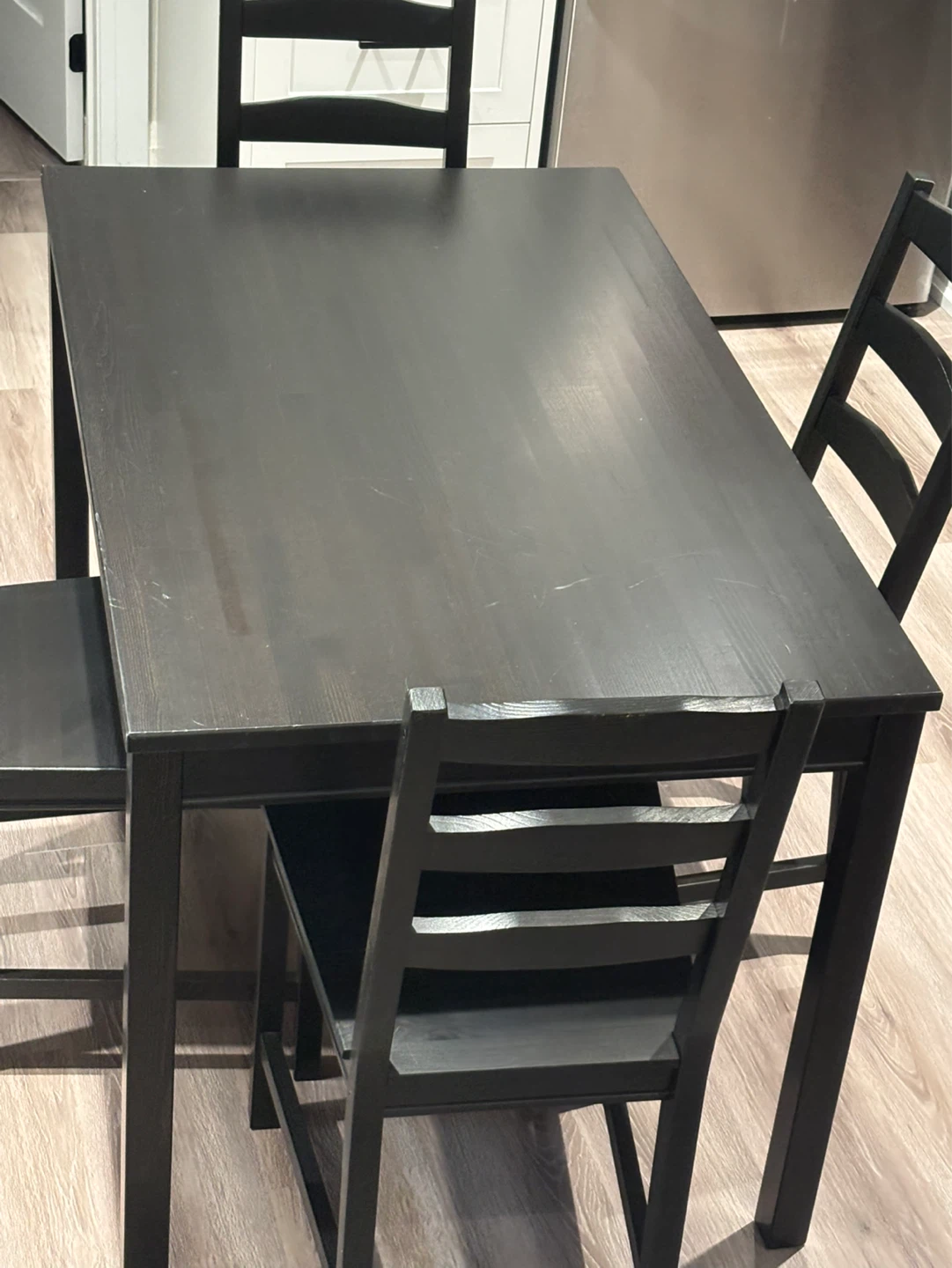 IKEA Dining Table Set with 4 Chairs black - photo 3
