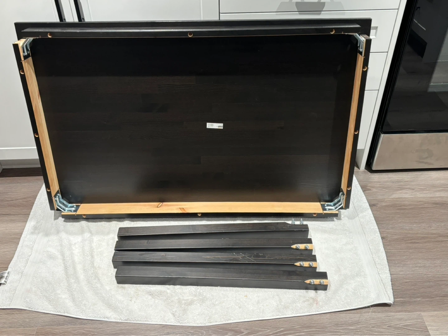 IKEA Dining Table Set with 4 Chairs black - photo 5