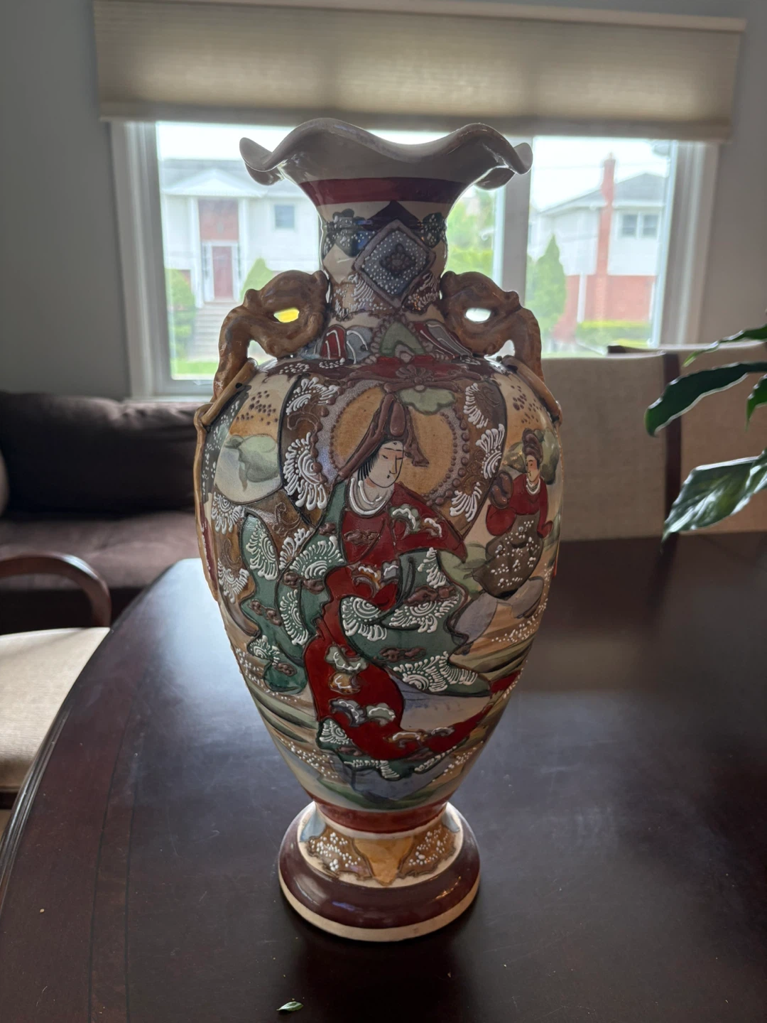 Vintage Oriental Vase with Figural Handles - photo 4