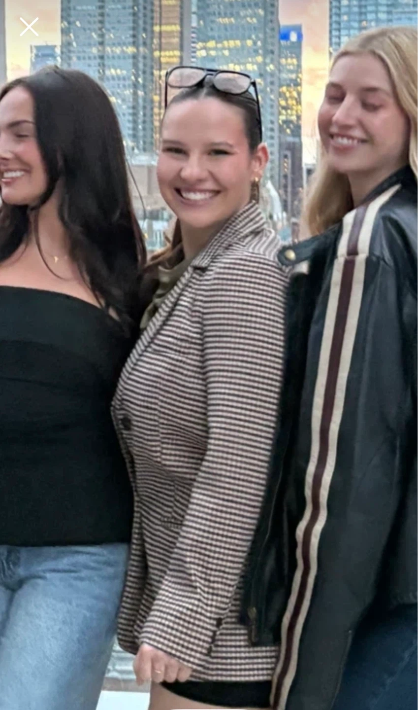 Brown Plaid Neutral Women’s Blazer