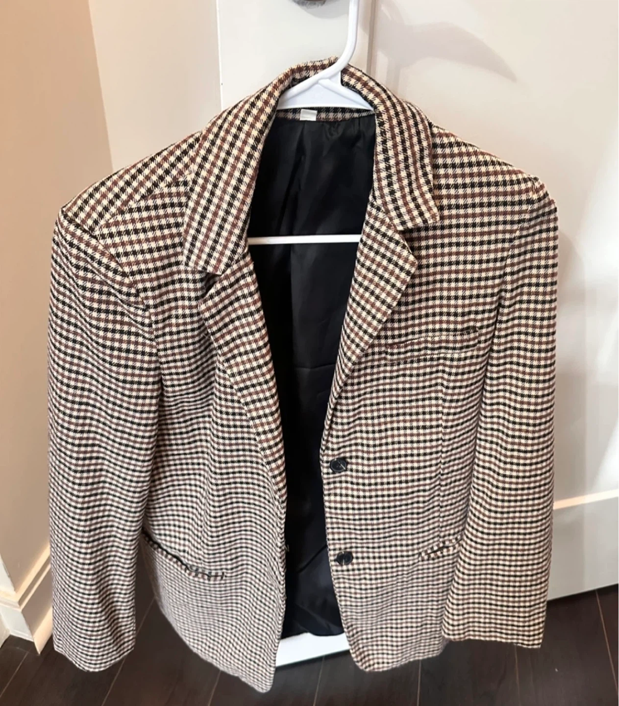 Brown Plaid Neutral Women’s Blazer - photo 2