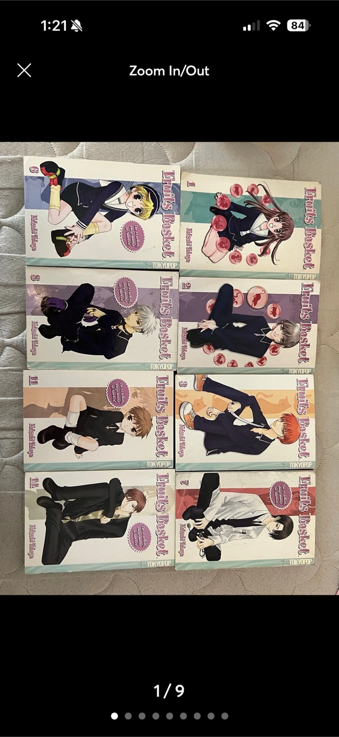 Manga books - fruits baskets 8 total