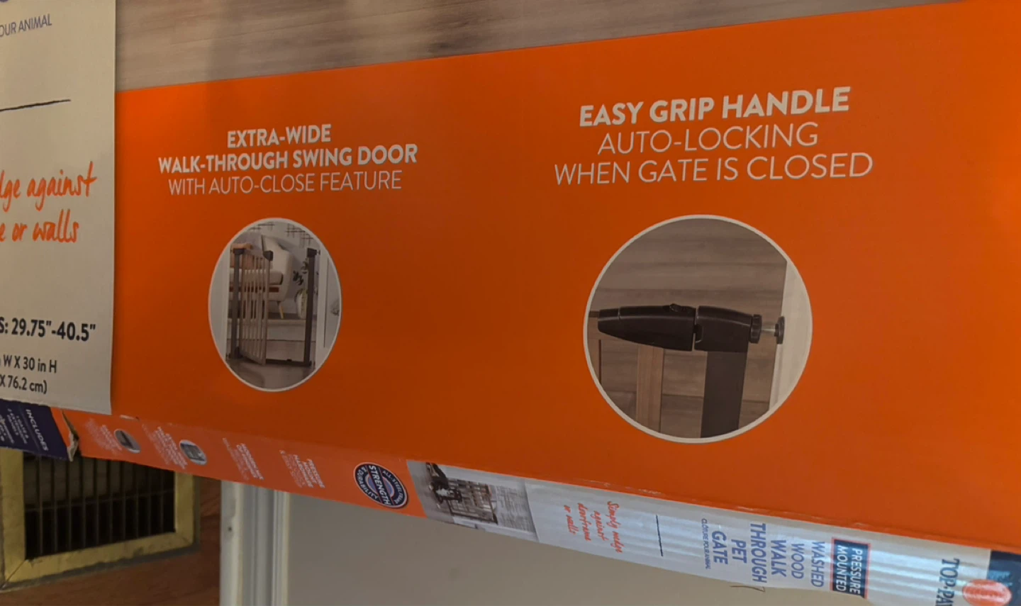 Top-Paw Pressure-Mounted Pet Gate - photo 3