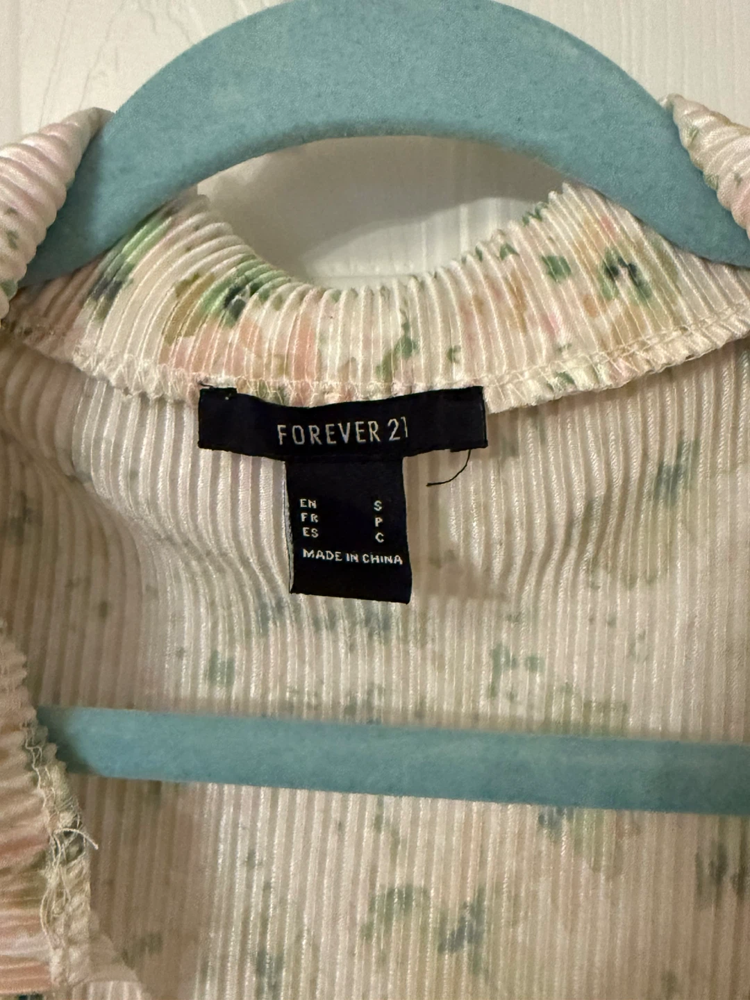 Forever 21 Floral Ribbed Crop Shirt - photo 3