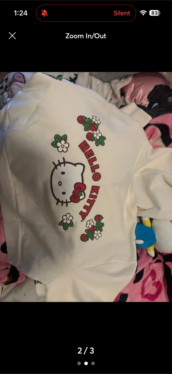 Hello Kitty Cream Cropped Hoodie - photo 2