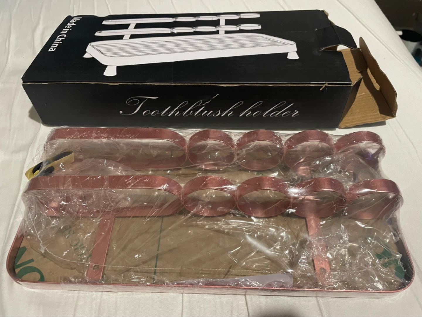 BRAND NEW Rose Gold Toothbrush Holder
