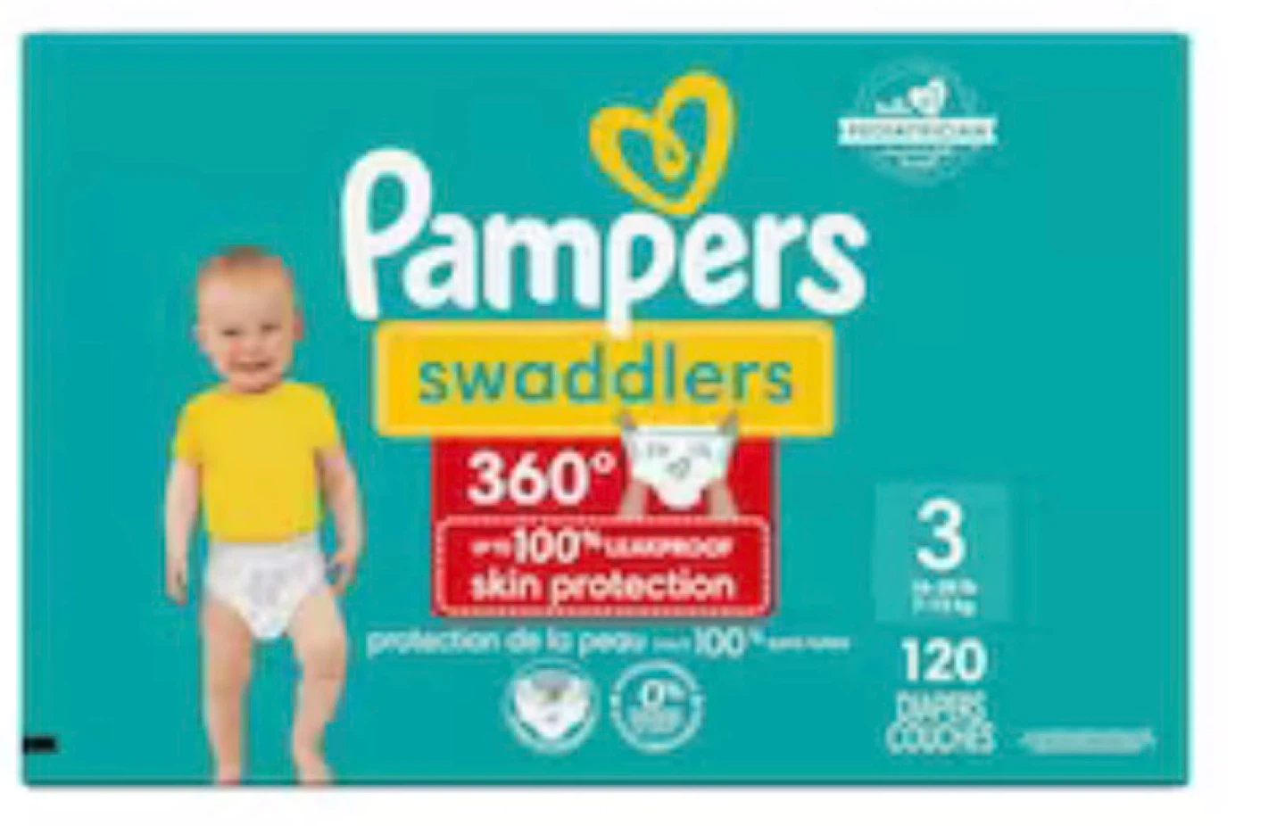 Pampers 360 swaddles diapers size 3 count 60