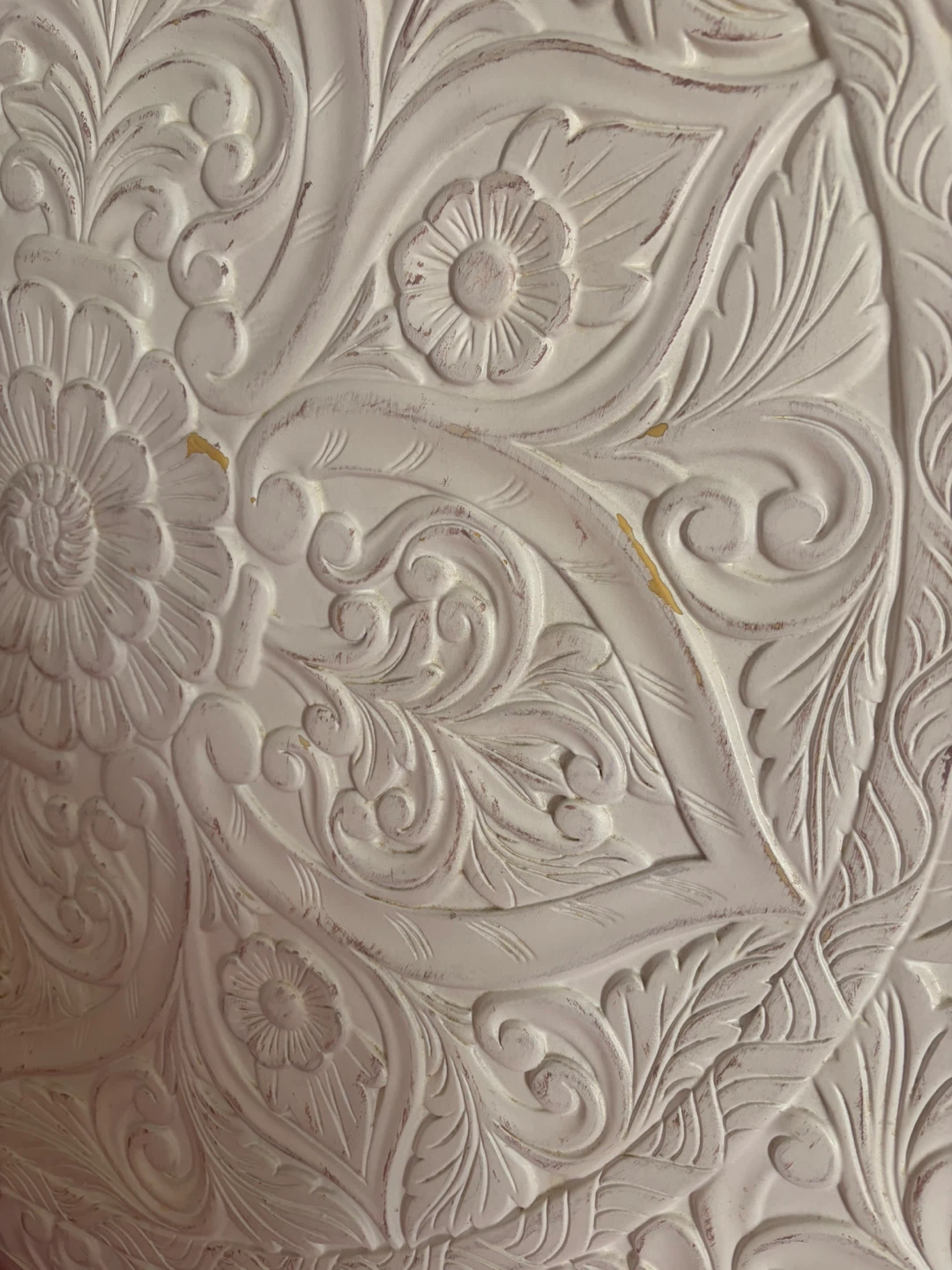 White Carved Headboard - photo 4