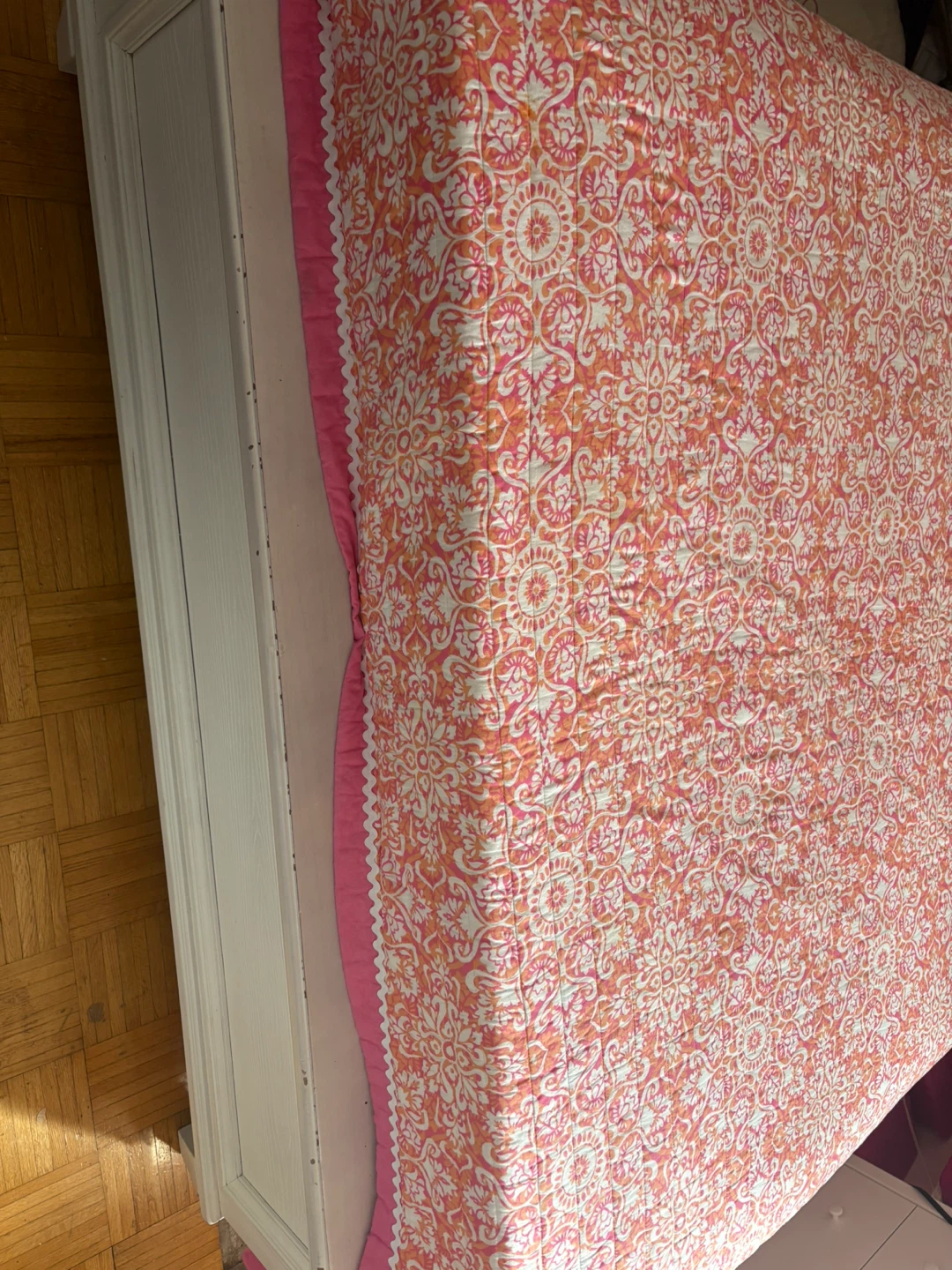 White Carved Headboard - photo 2