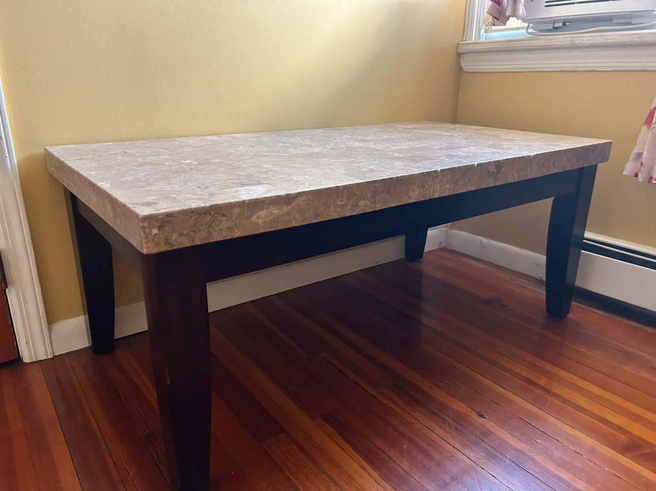 Reclining couch, electric fireplace/heater and coffee table - photo 4