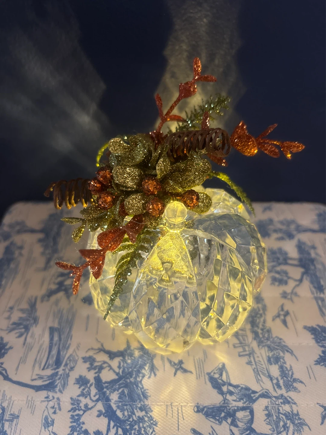 Light-Up Crystal Pumpkin Decoration - photo 2