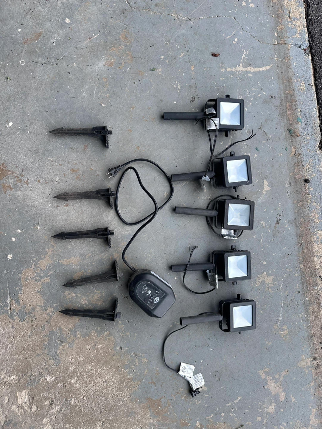 Black Landscape Spotlights Set with Timer Control