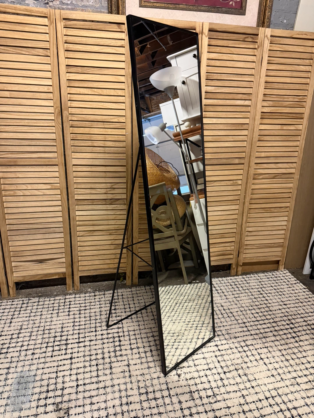 Full Length Standing Mirror - Black Frame