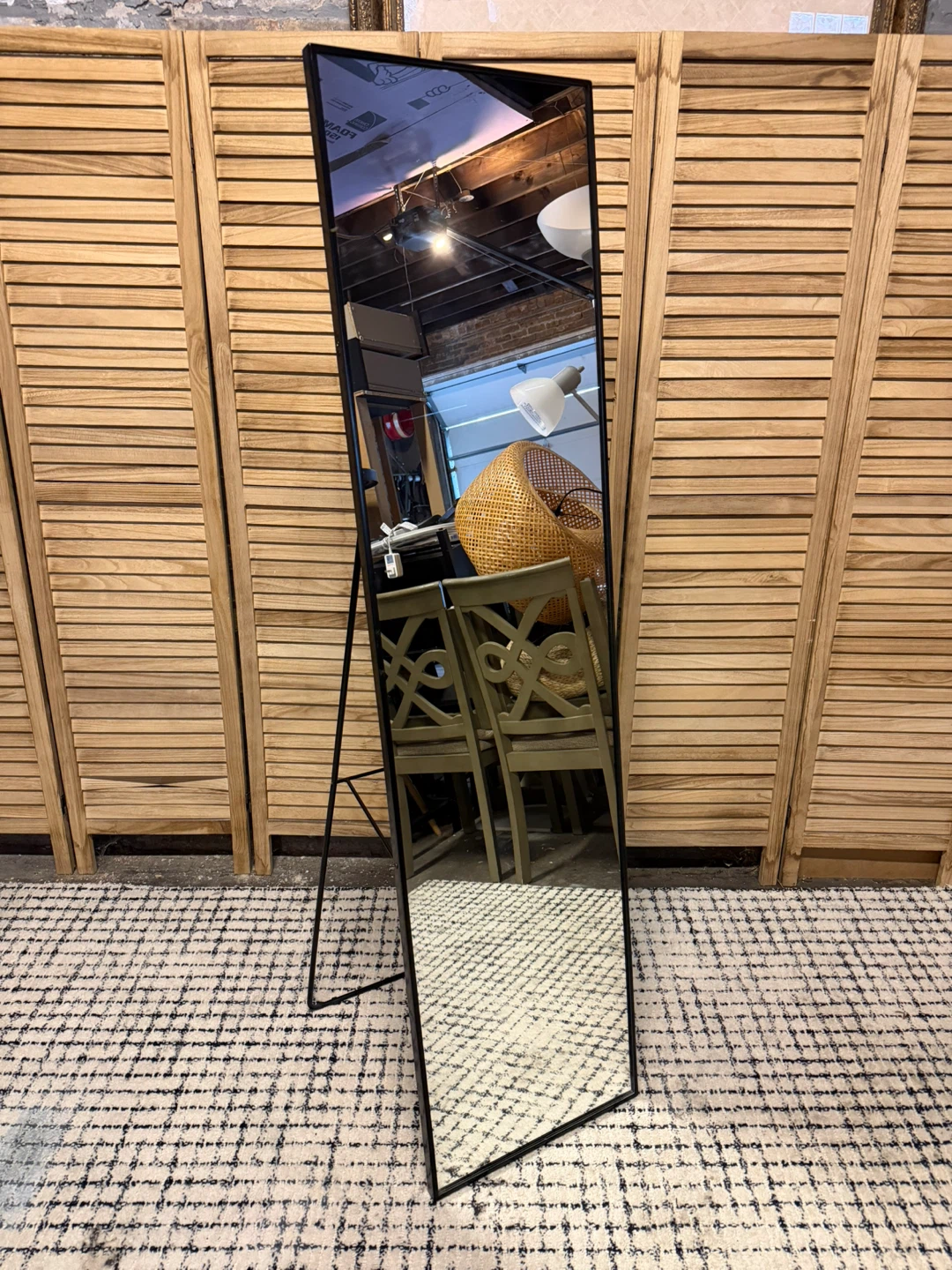 Full Length Standing Mirror - Black Frame - photo 2