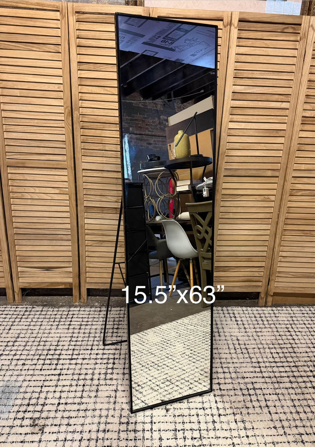 Full Length Standing Mirror - Black Frame - photo 4