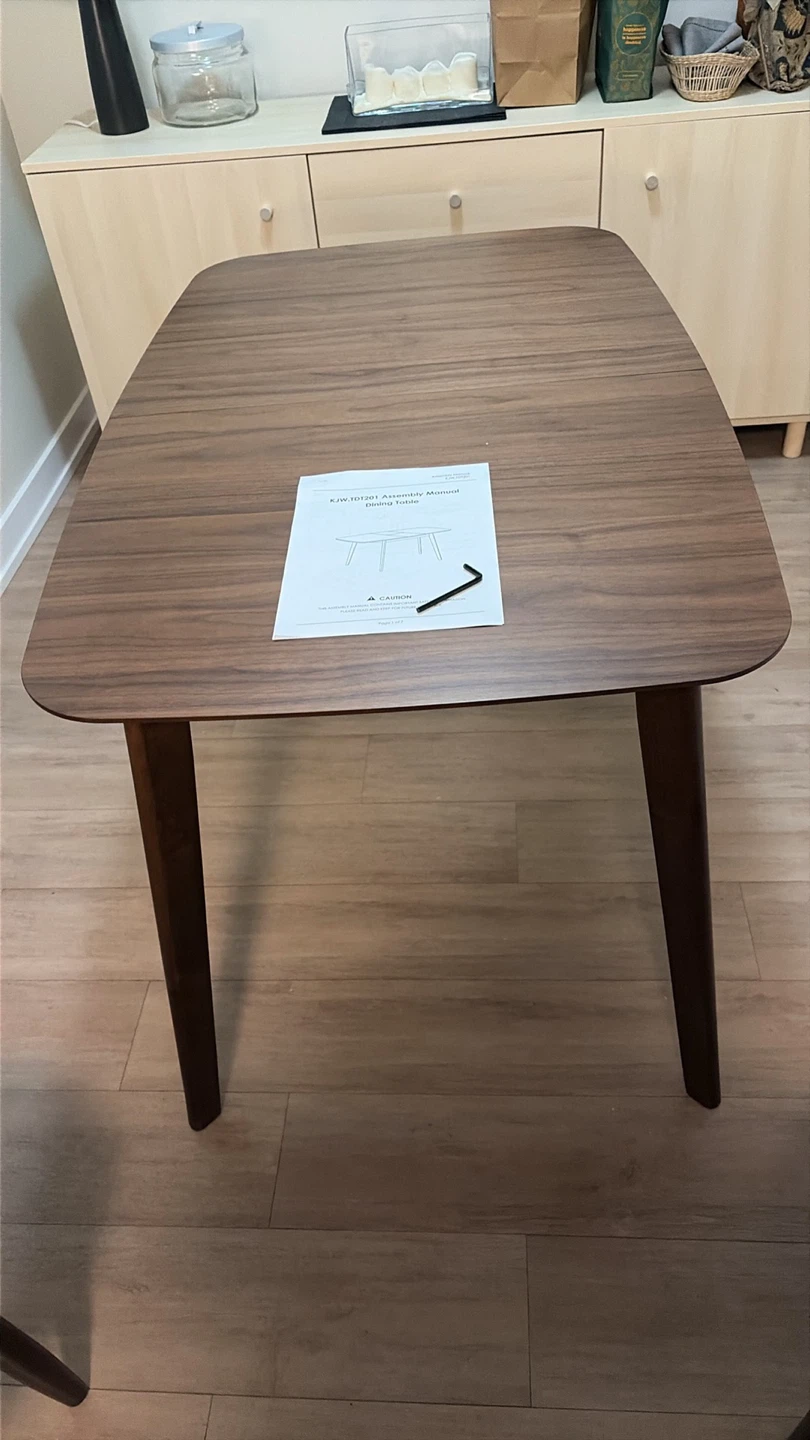 Extendable Dining Table - Dark Brown - photo 5
