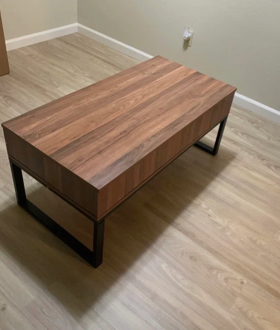 Lift Top Coffee Table - Oak/Black | $120