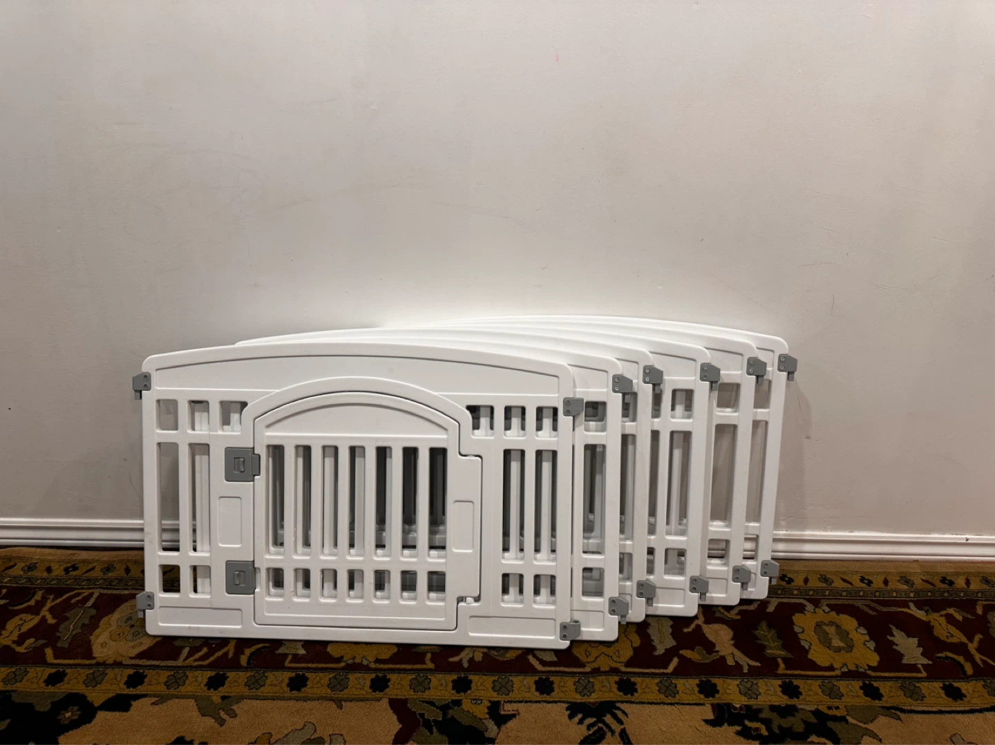 Title: White Plastic Pet Playpen / Puppy Pen with Door - photo 3