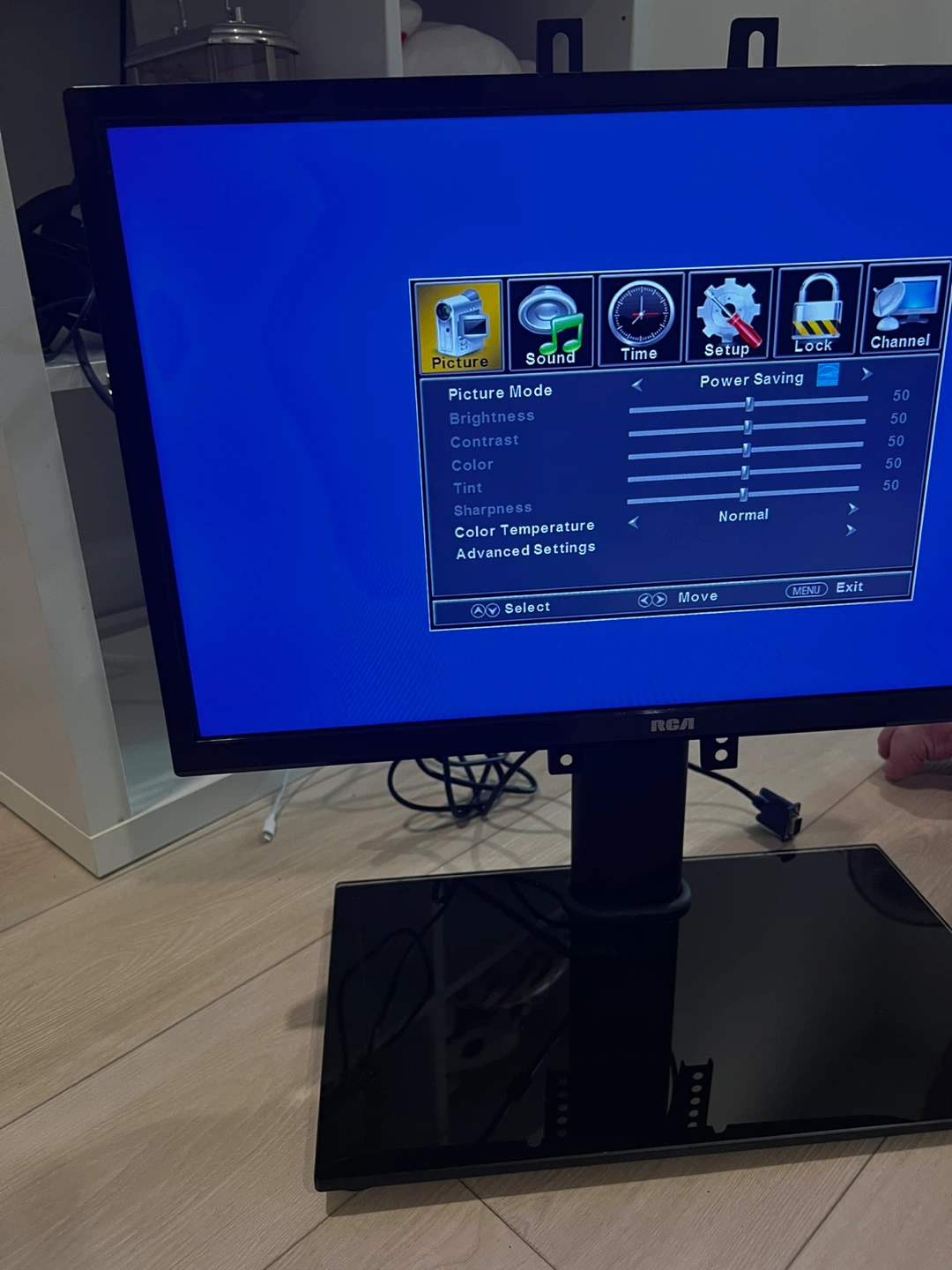 RCA Television Screen Display and monitor