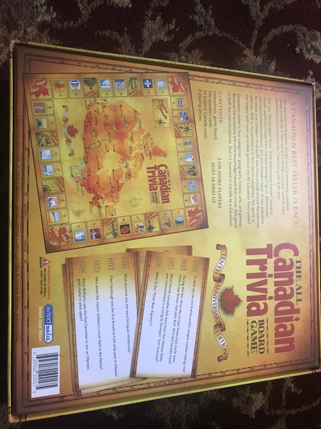 The All Canadian Trivia Board Game Tenth Anniversary Edition - photo 2