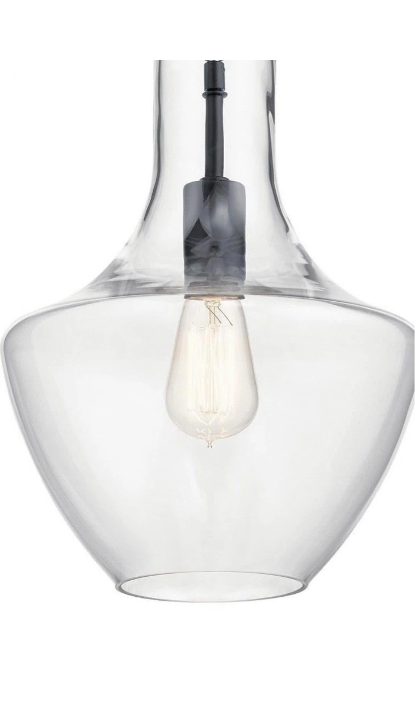 Clear Glass Pendant Light Fixture - photo 2