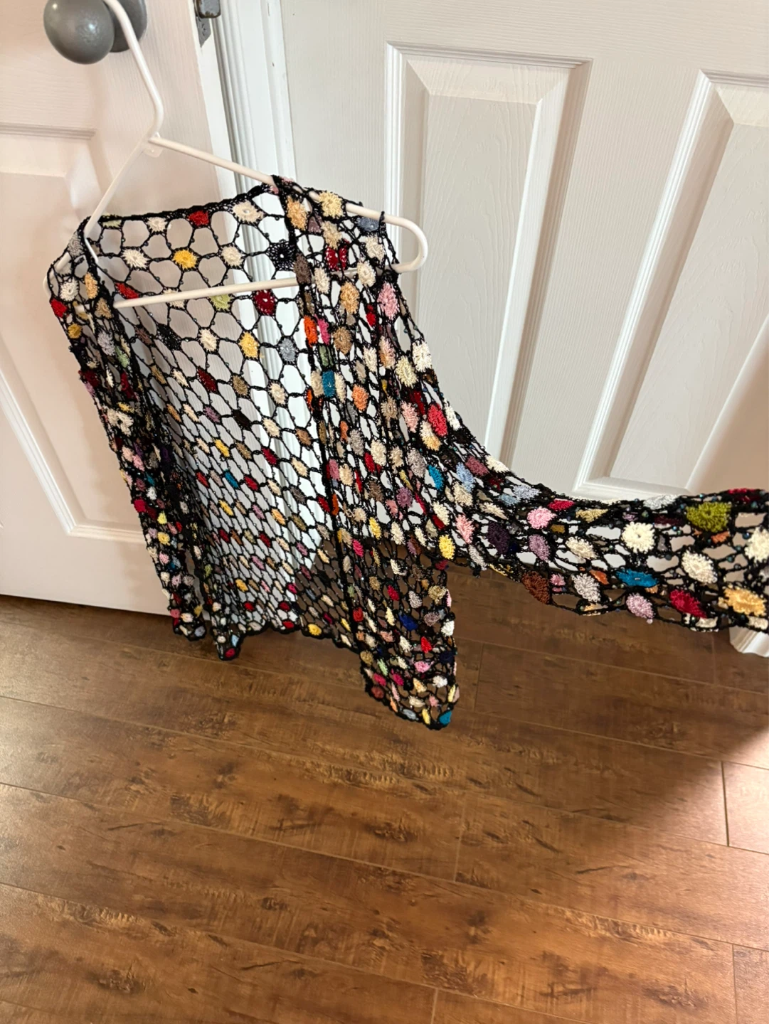 Crocheted Cardigan with Colourful Accents - photo 2