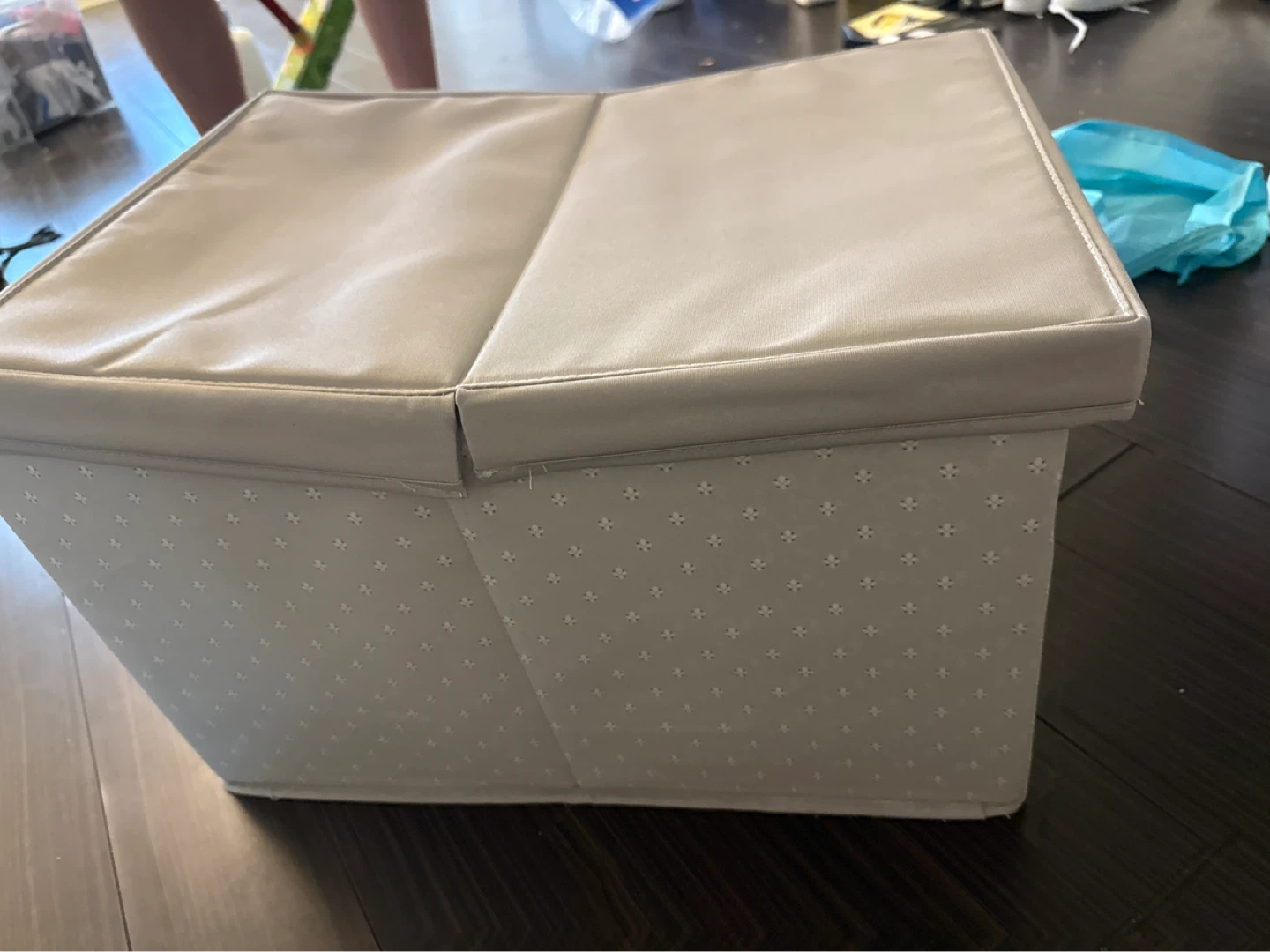 Storage Ottoman with Hinged Lid - photo 2