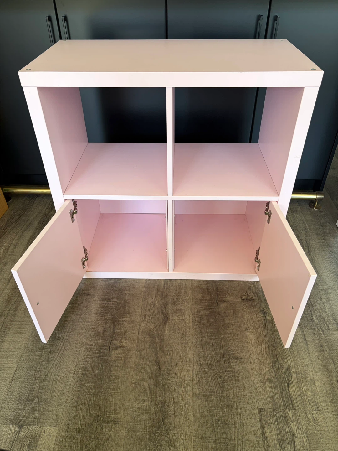 IKEA pink KALLAX Shelf with 2 doors - photo 2