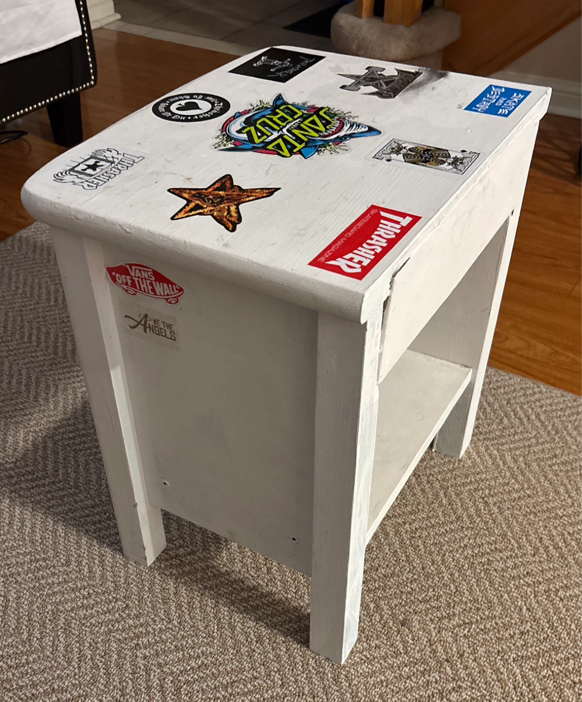 White Side Table for kids room (17” x 13” x 19” height) - photo 5