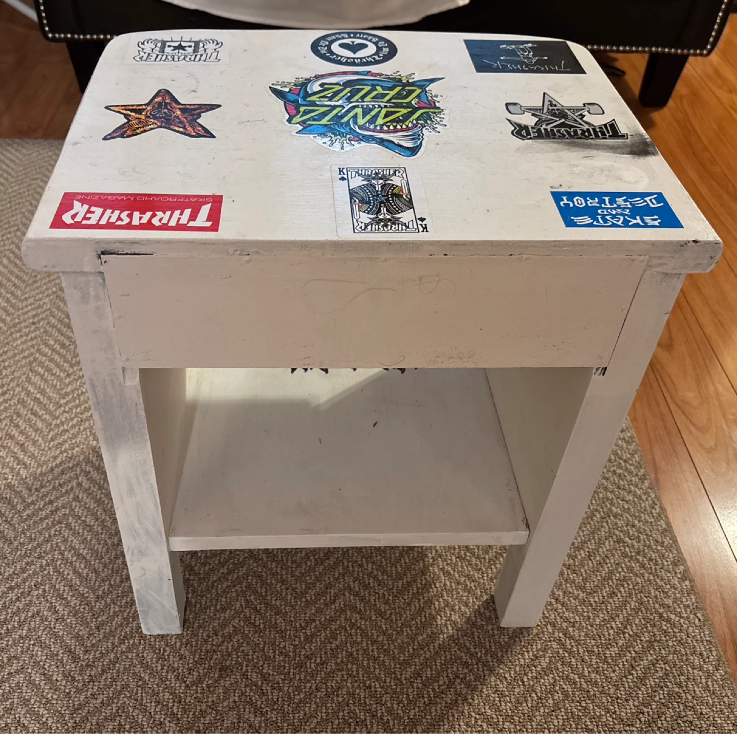 White Side Table for kids room (17” x 13” x 19” height) - photo 4