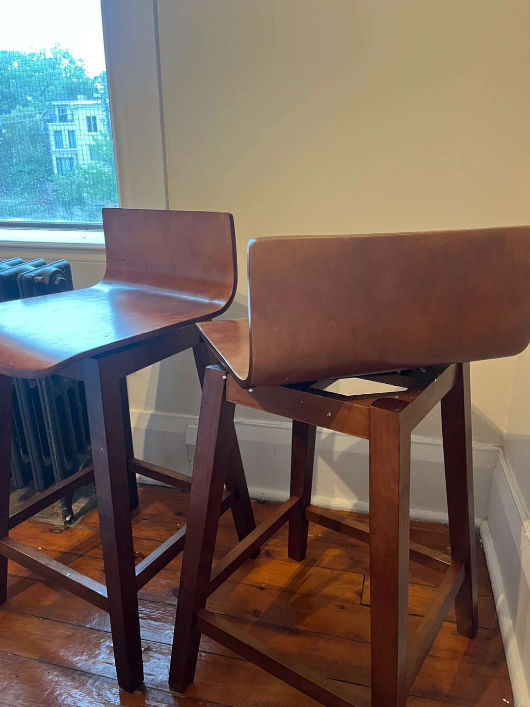 Brand new solid wood swivel stools - photo 2