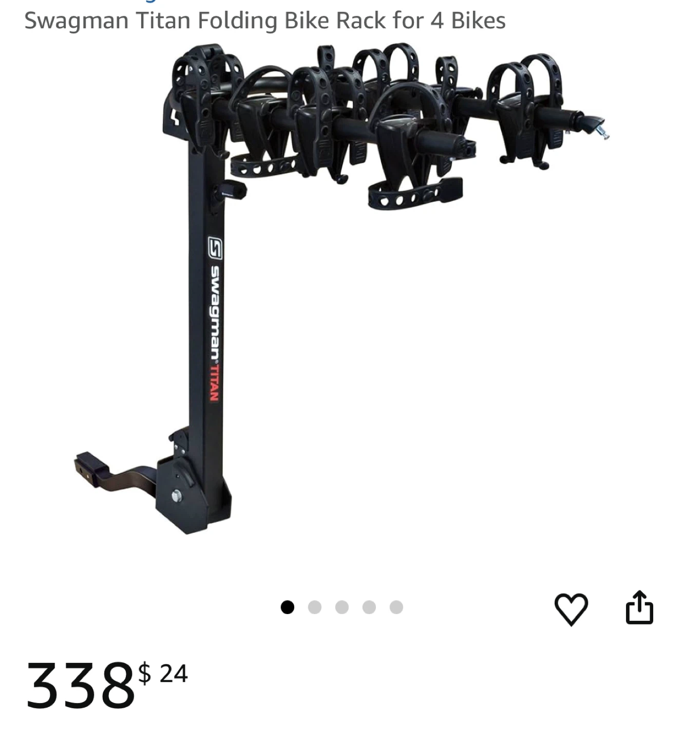 Swagman Titan Folding Bike Rack for 4 Bikes