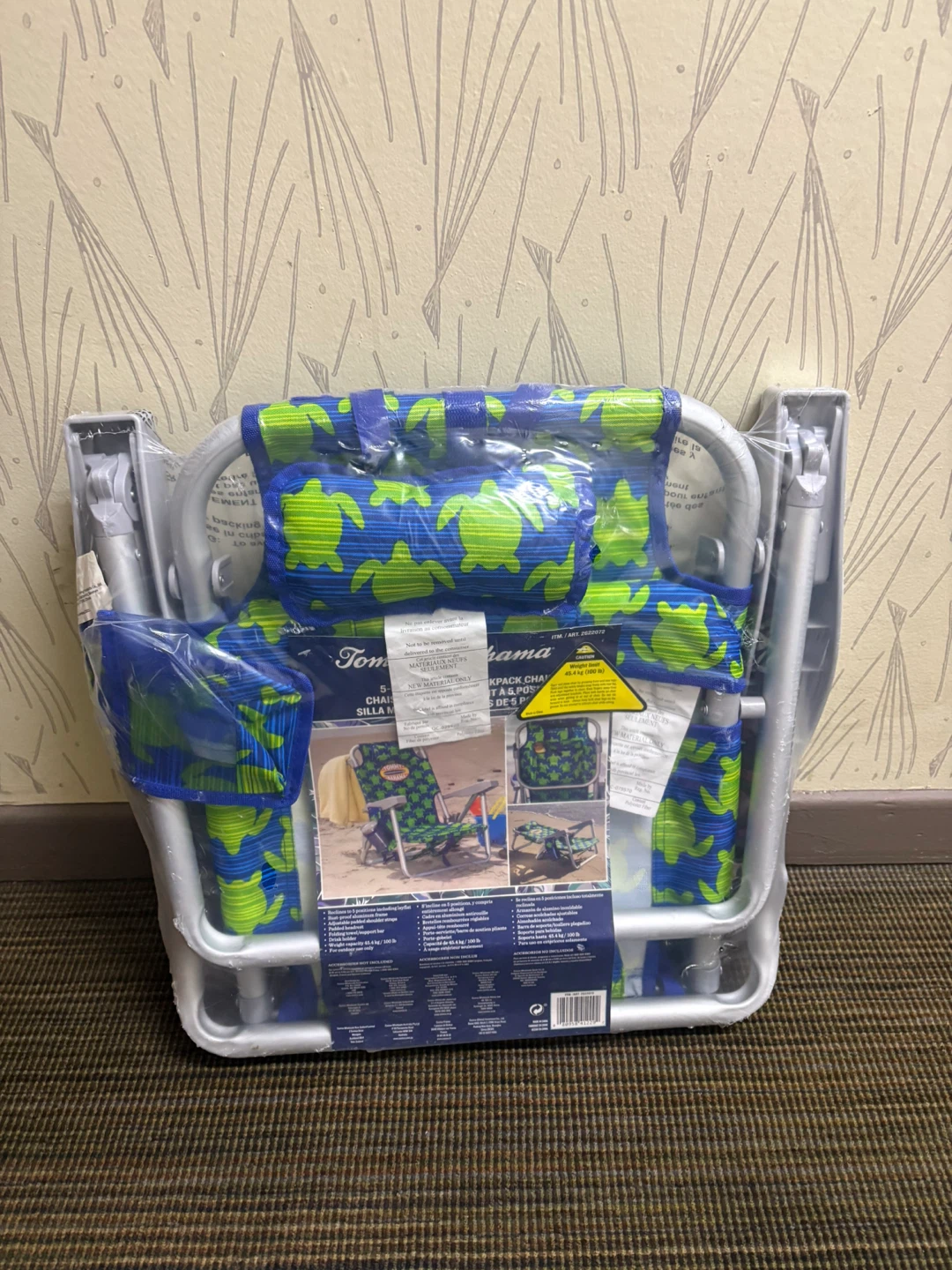 Tommy Bahama Backpack Beach Chair - Turtle Print