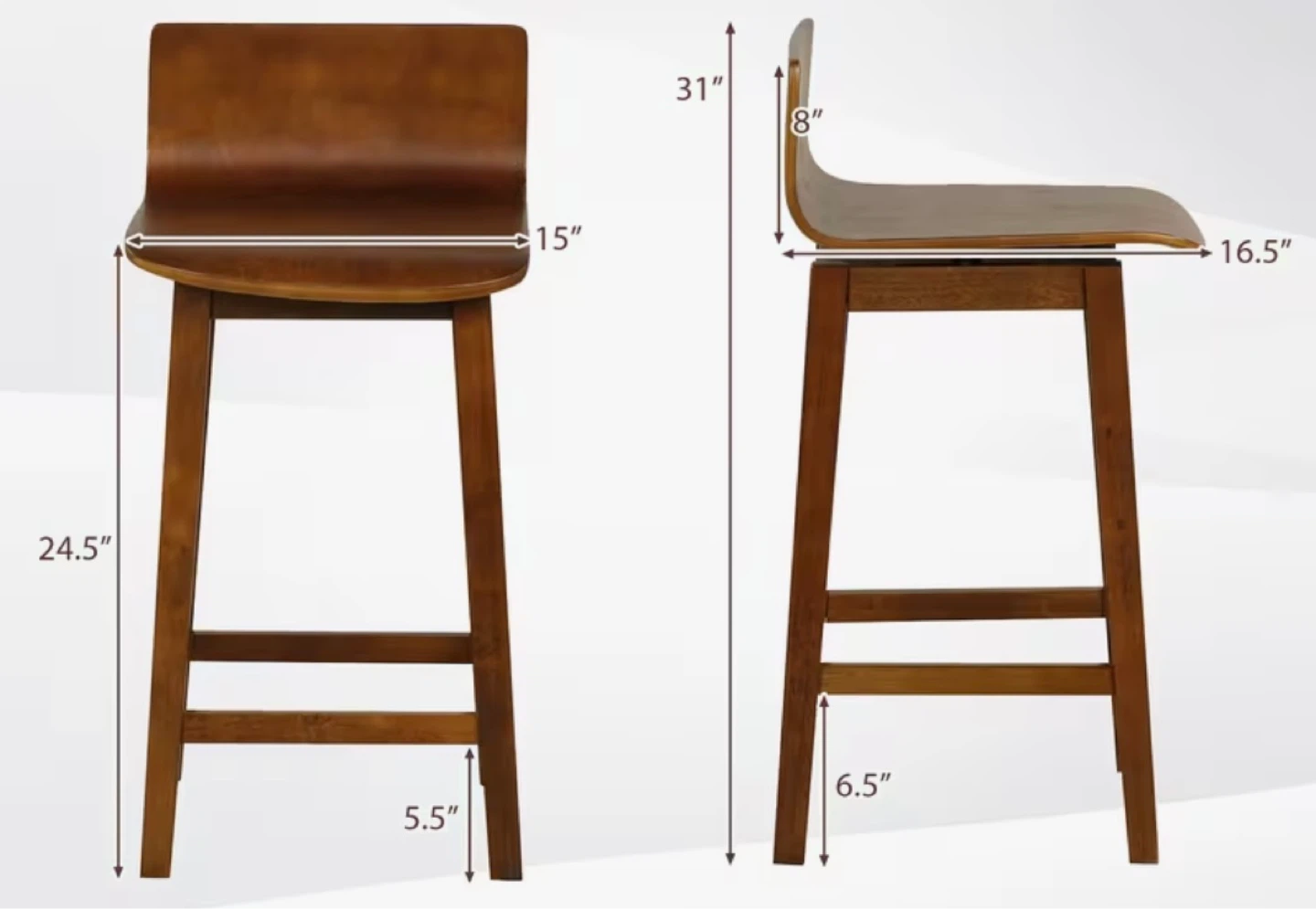 Brand new solid wood swivel stools - photo 4