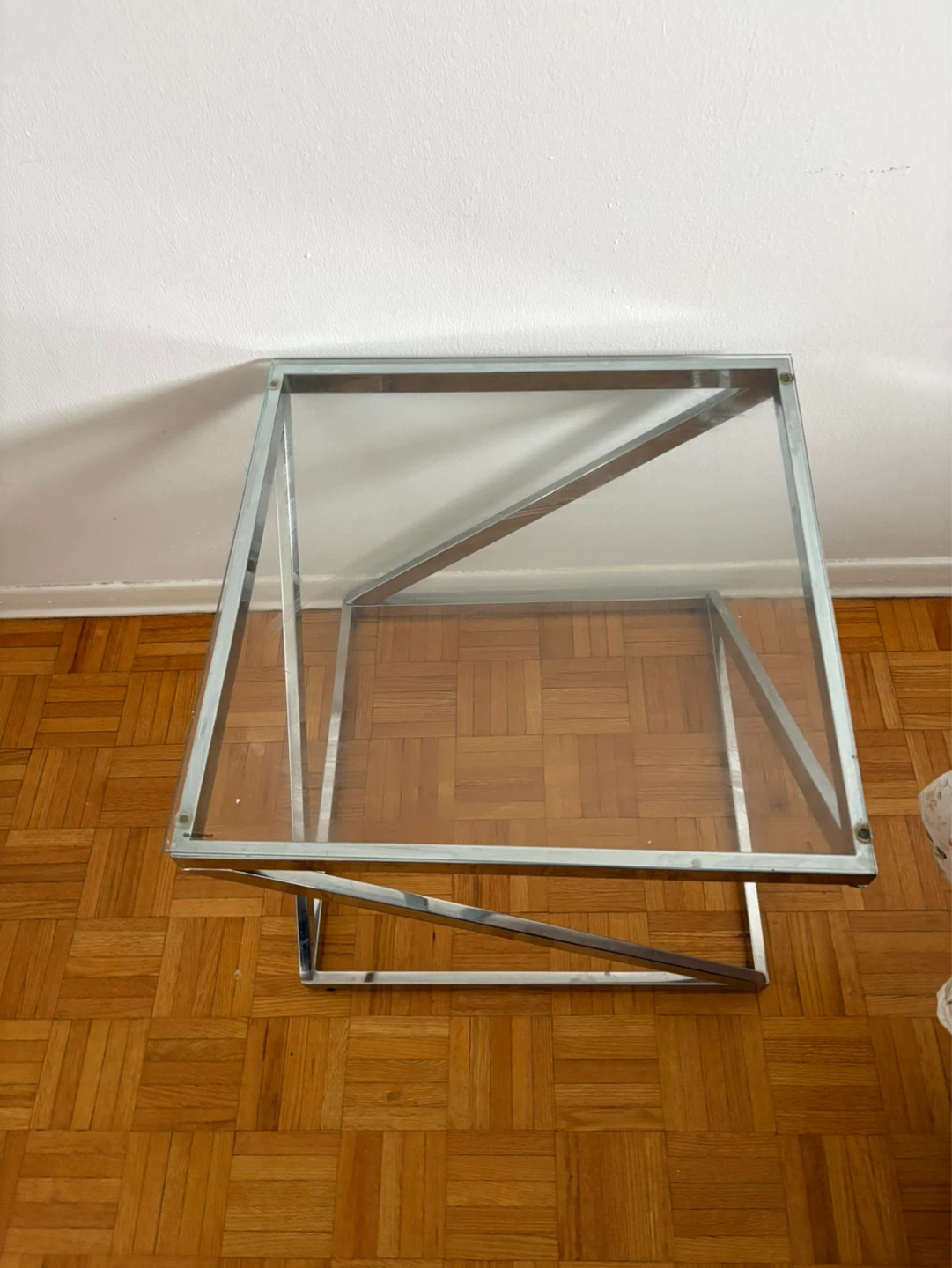 Glass and Chrome Coffee Table