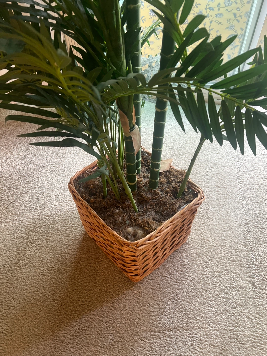 Artificial Palm Plant in Wicker Pot