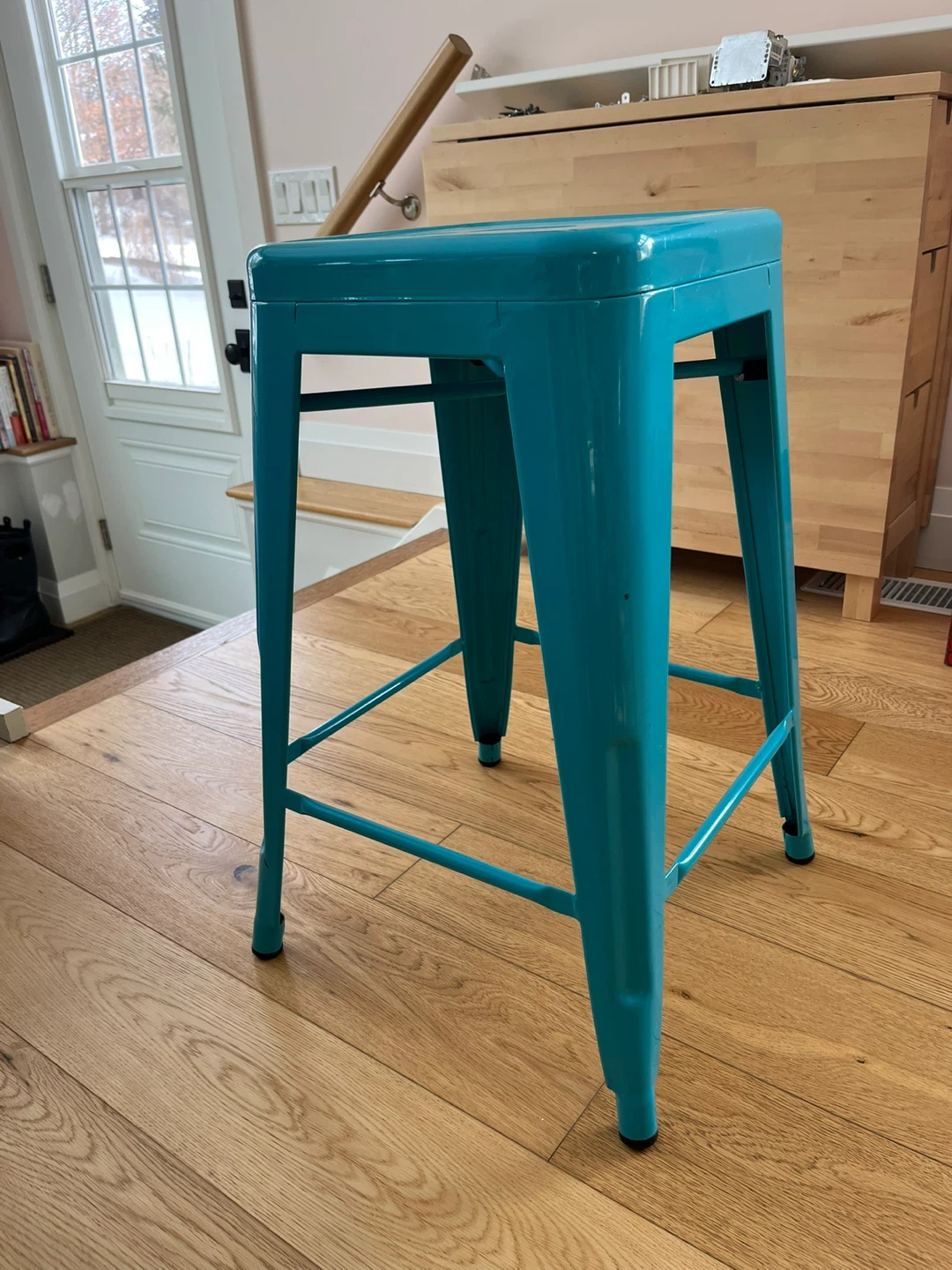 Set of 4 Metal Counter Stools - Various Colours - photo 3