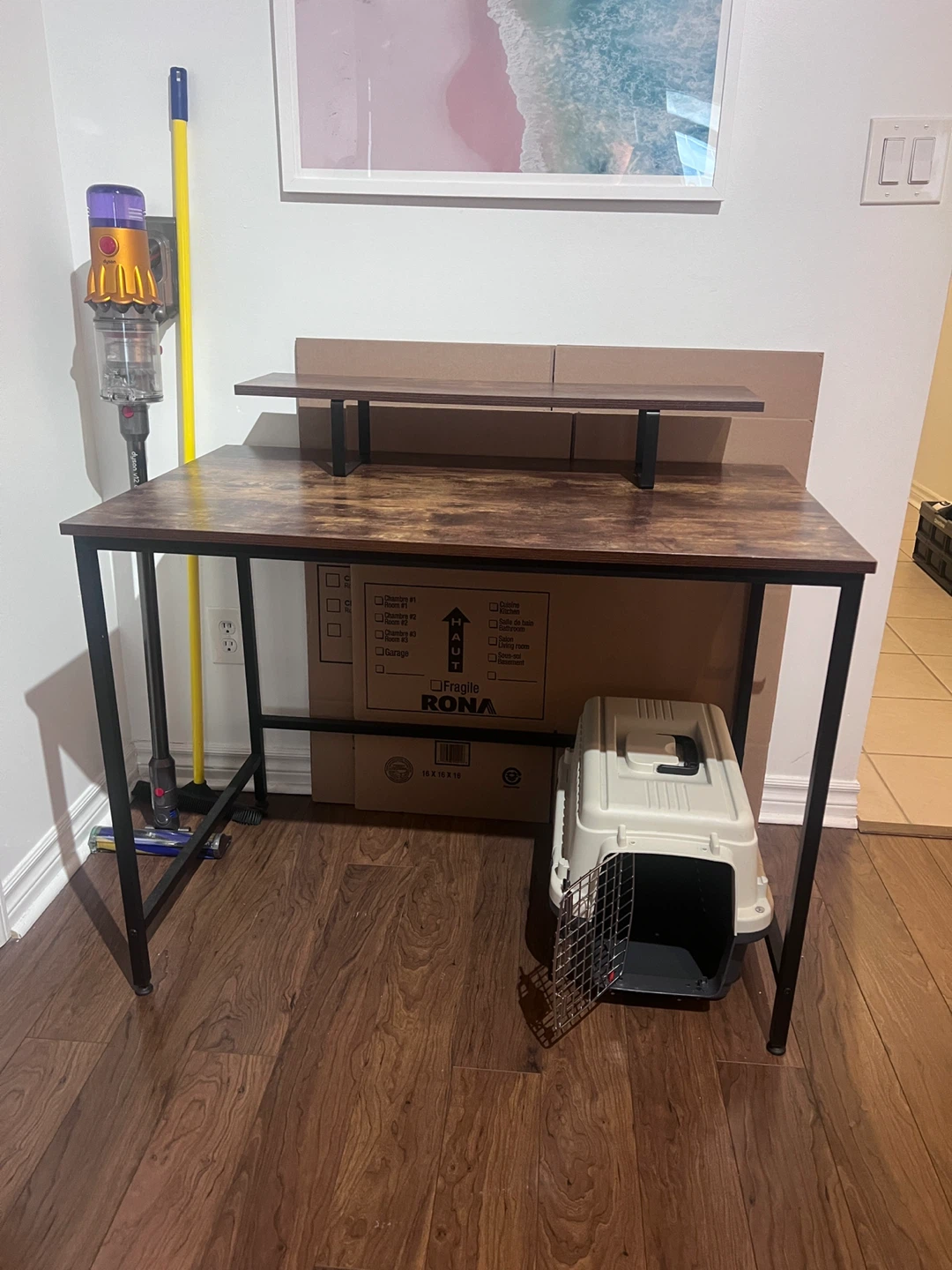 Table with removable shelf