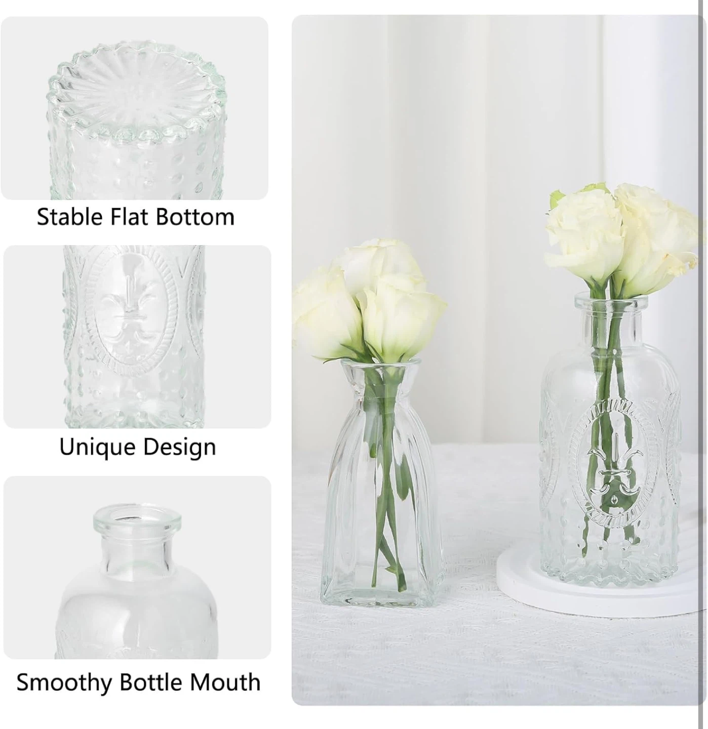 Small Clear Bud Vases Bulk 12 Pack Mini Flower Glass Vases - photo 5