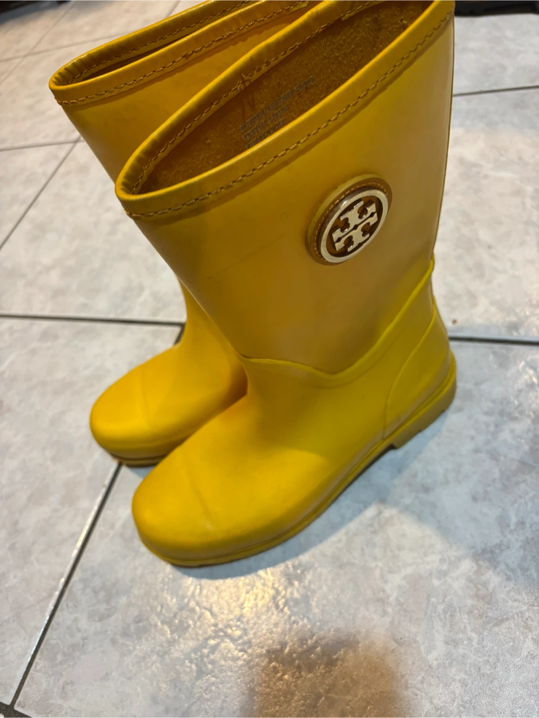 Tory Burch Yellow Rubber Rain Boots - photo 3