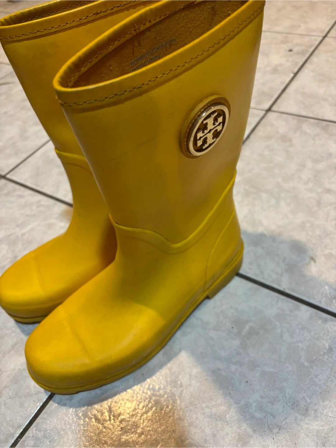 Tory Burch Yellow Rubber Rain Boots - photo 4